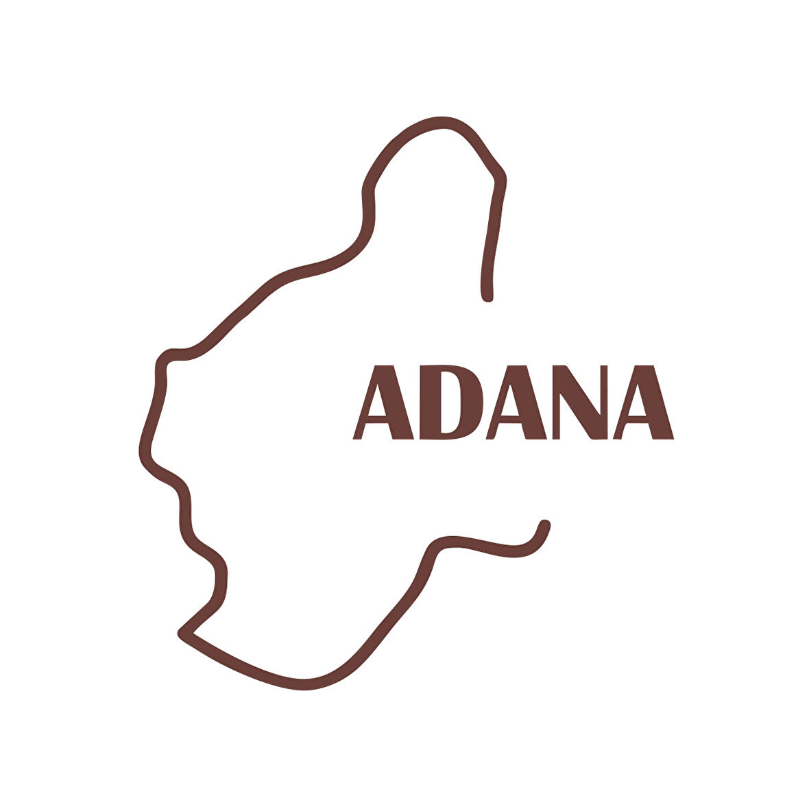 Adana Harita Araba Sticker 17x17 Cm Kahverengi