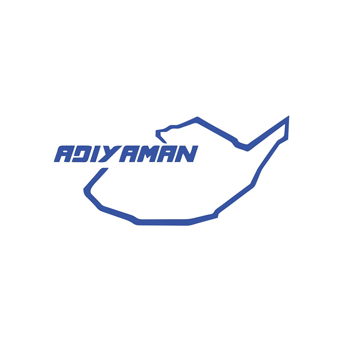 Adıyaman Harita Araba Sticker 17x17 Cm Mavi