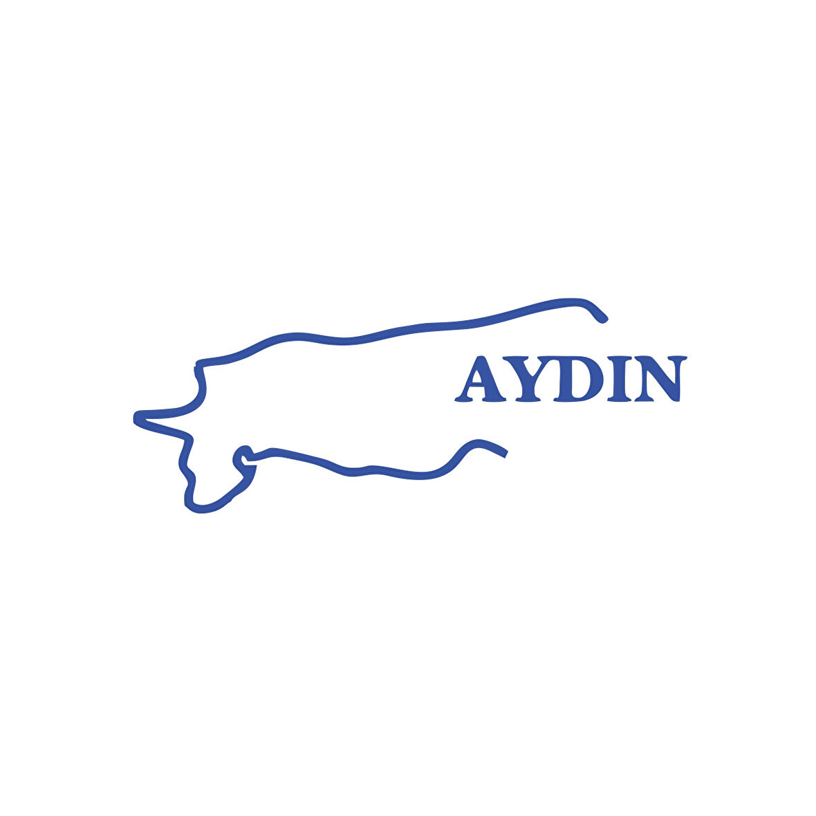 Aydın Harita Araba Sticker 17x17 Cm Mavi