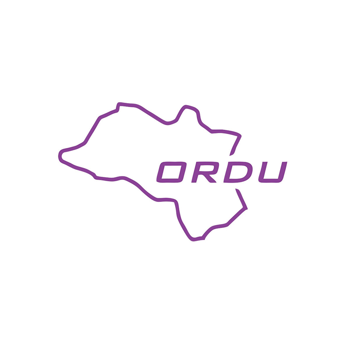 Ordu Harita Araba Sticker 17x17 Cm Mor