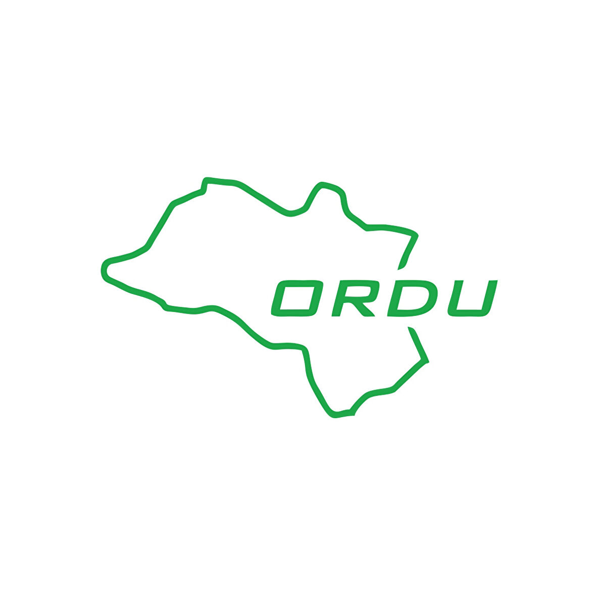 Ordu Harita Araba Sticker 17x17 Cm Yeşil