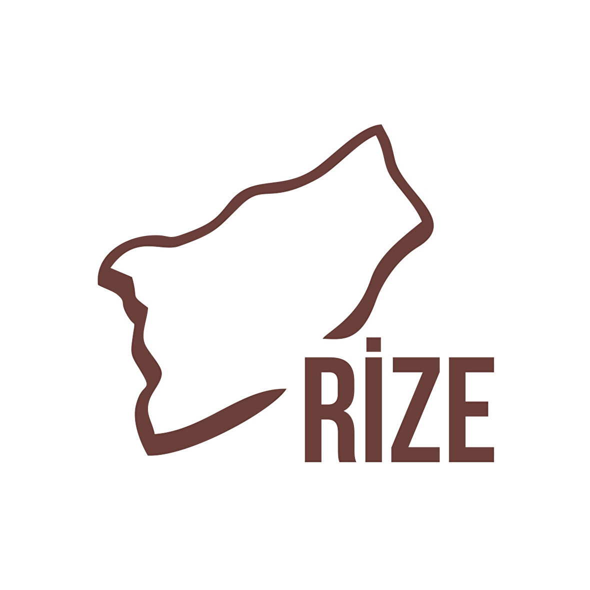 Rize Harita Araba Sticker 17x17 Cm Kahverengi