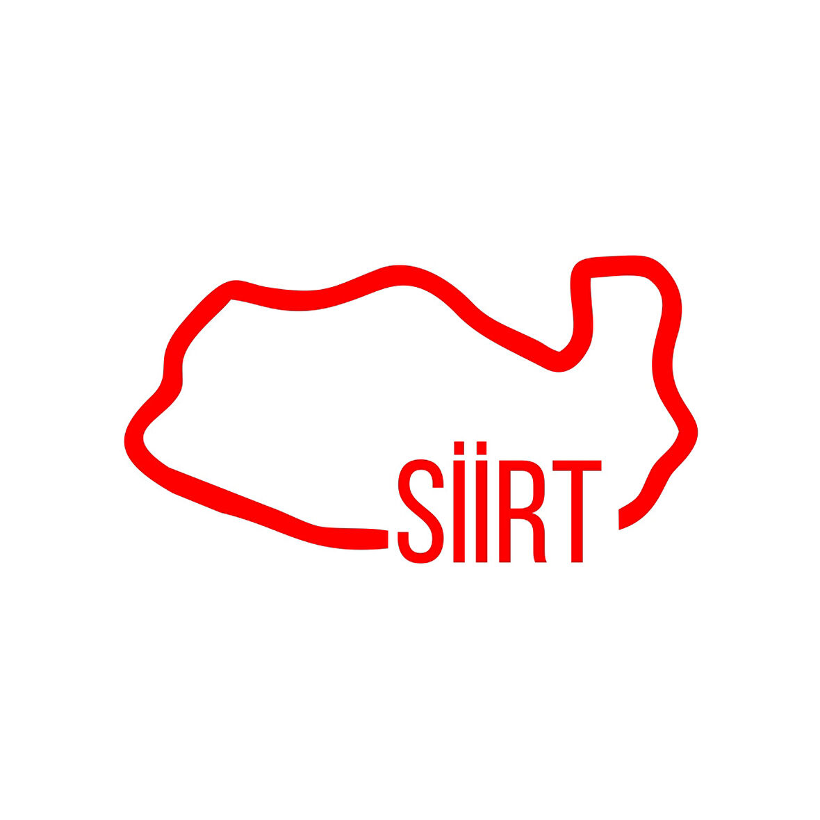 Siirt Harita Araba Sticker 17x17 Cm Kırmızı