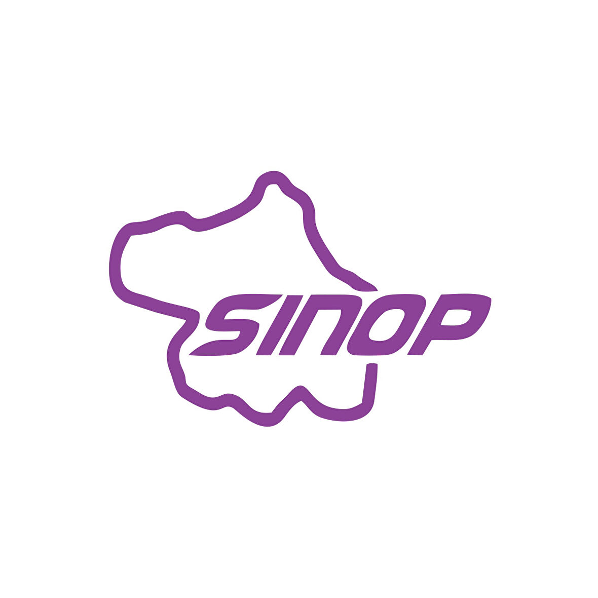 Sinop Harita Araba Sticker 17x17 Cm Mor