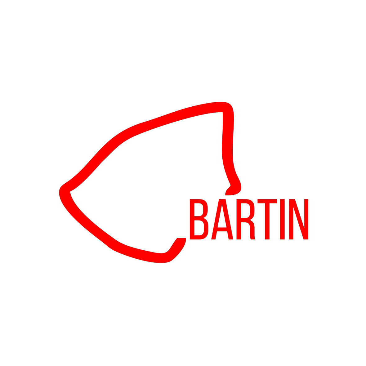 Bartın Harita Araba Sticker 17x17 Cm Kırmızı
