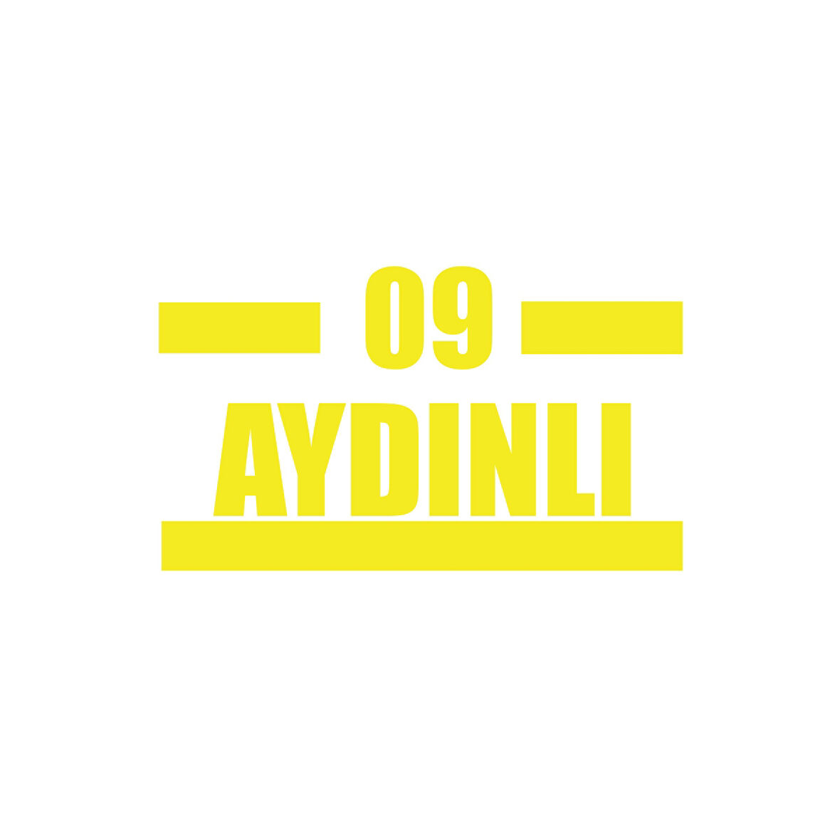 09 Aydınlı Araba Sticker 17x17 Cm Sarı