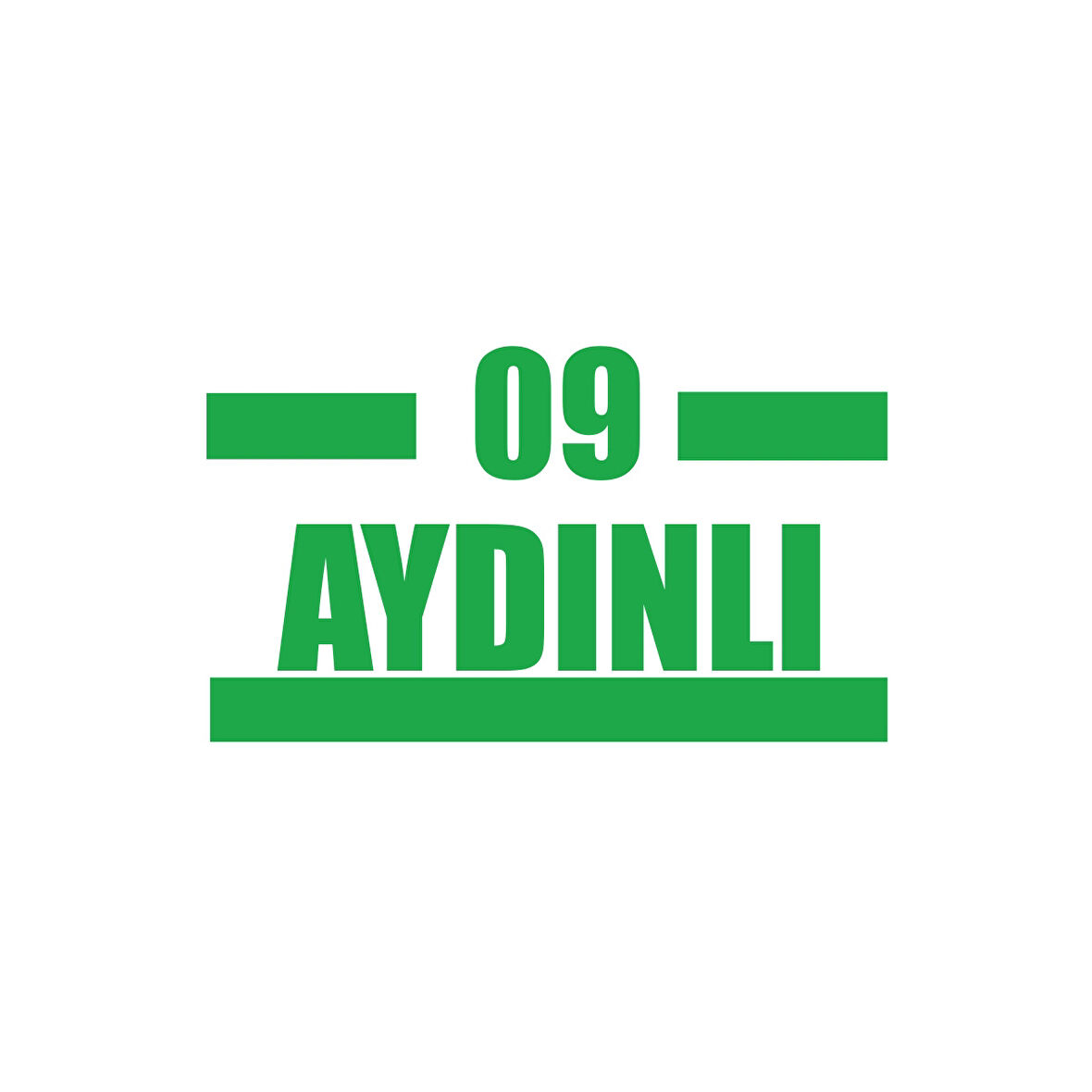 09 Aydınlı Araba Sticker 17x17 Cm Yeşil