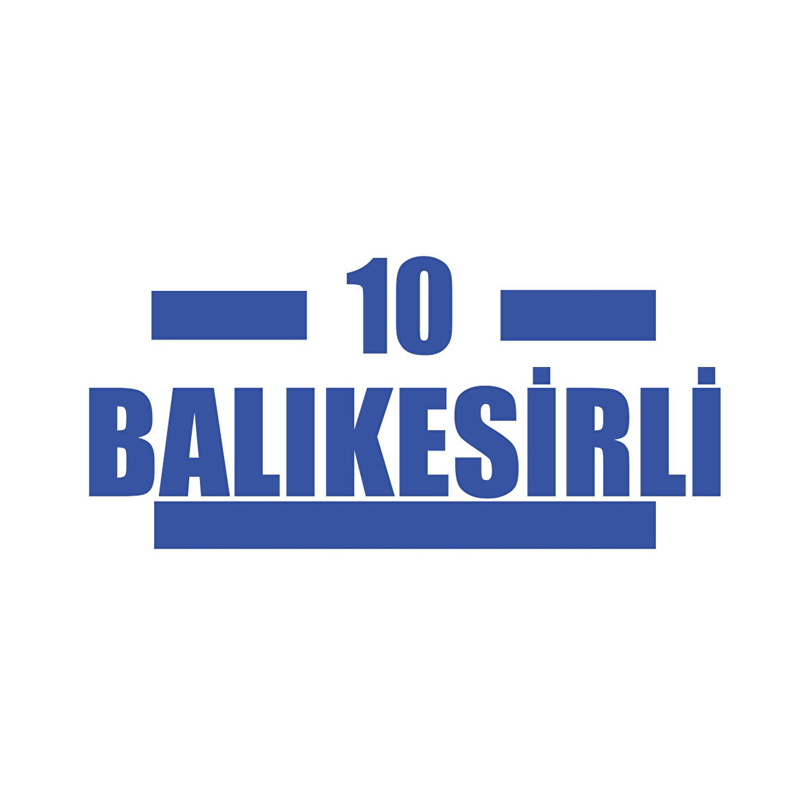 10 Balıkesirli Araba Sticker 17x17 Cm Mavi