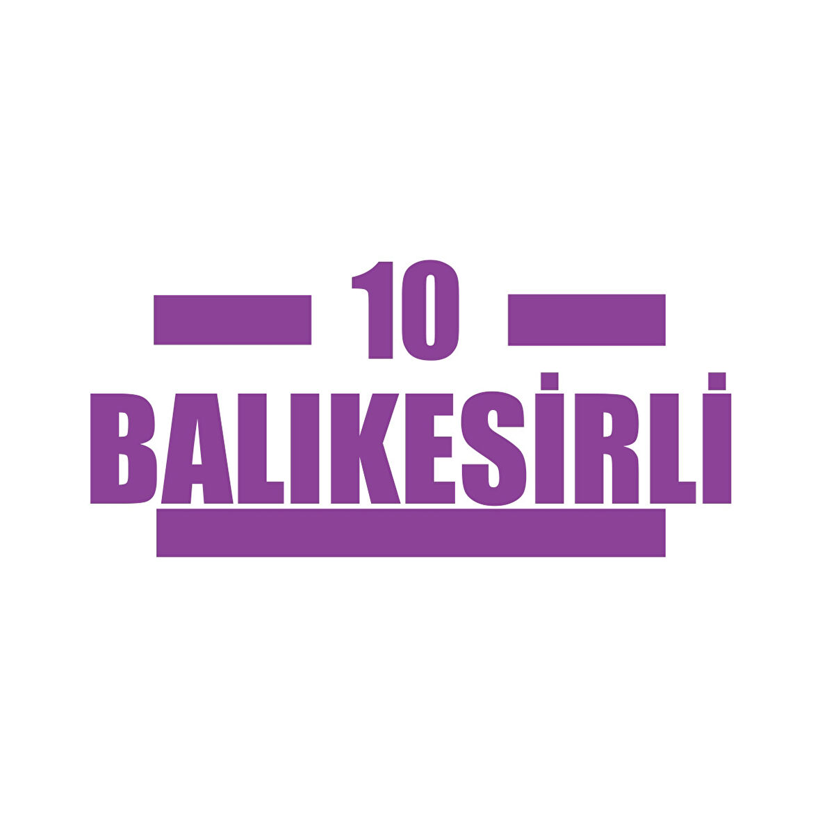 10 Balıkesirli Araba Sticker 17x17 Cm Mor