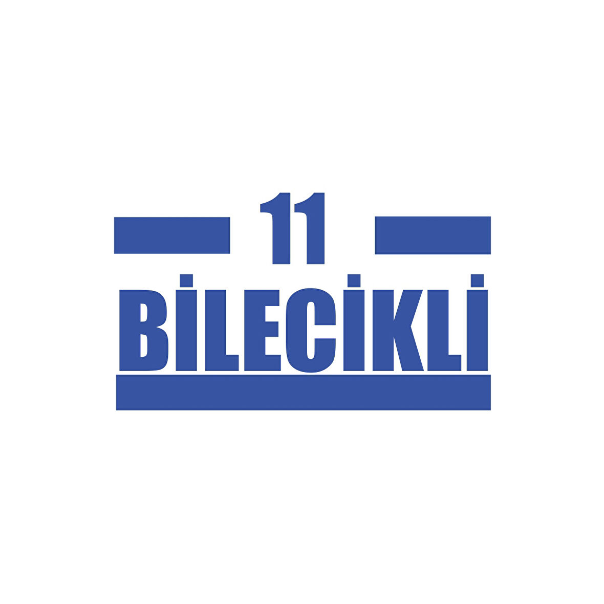 11 Bilecikli Araba Sticker 17x17 Cm Mavi