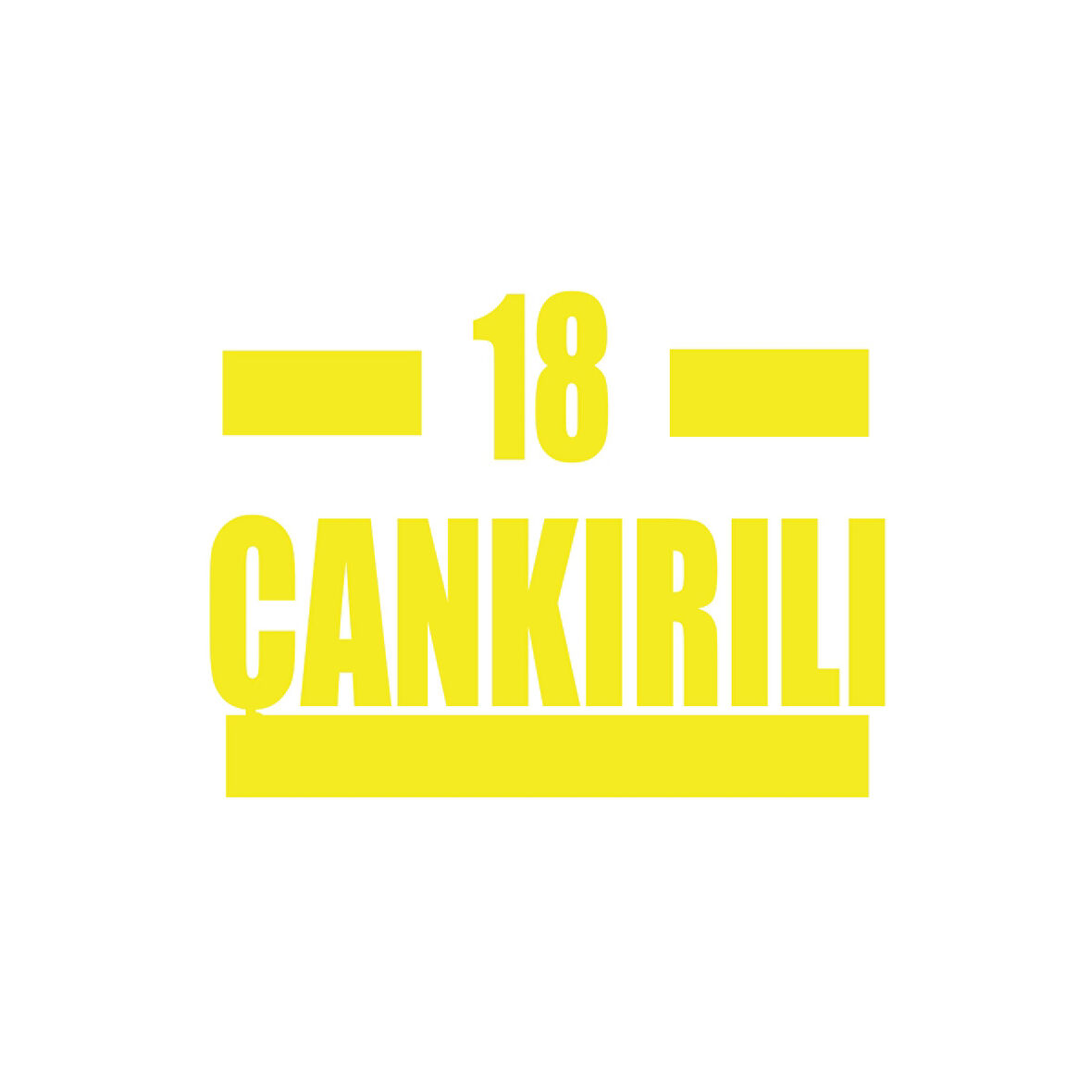 18 Çankırılı Araba Sticker 17x17 Cm Sarı