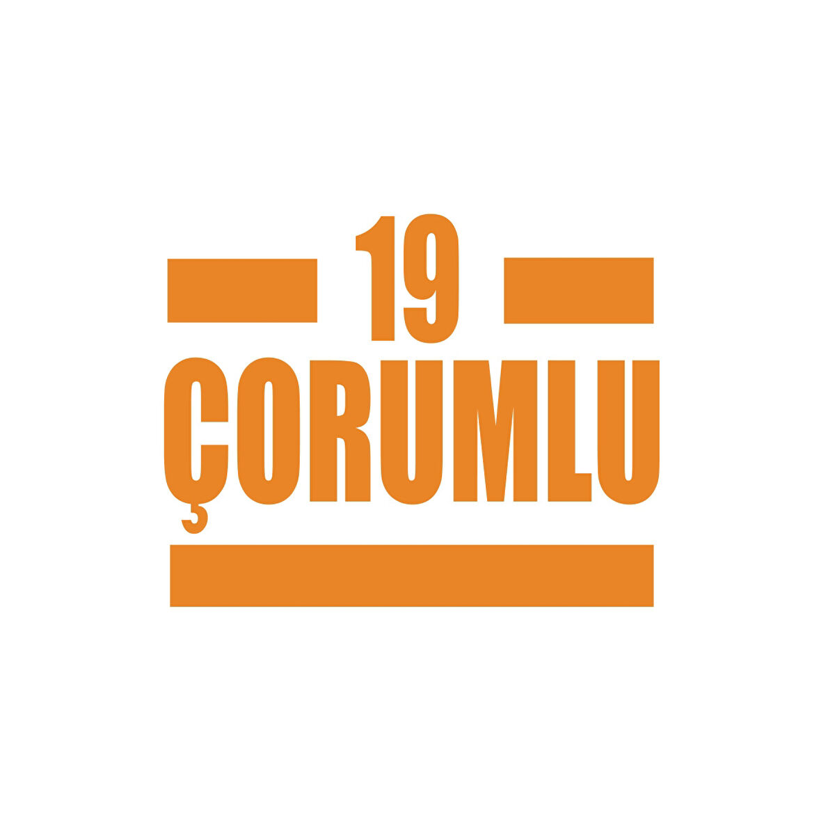19 Çorumlu Araba Sticker 17x17 Cm Turuncu