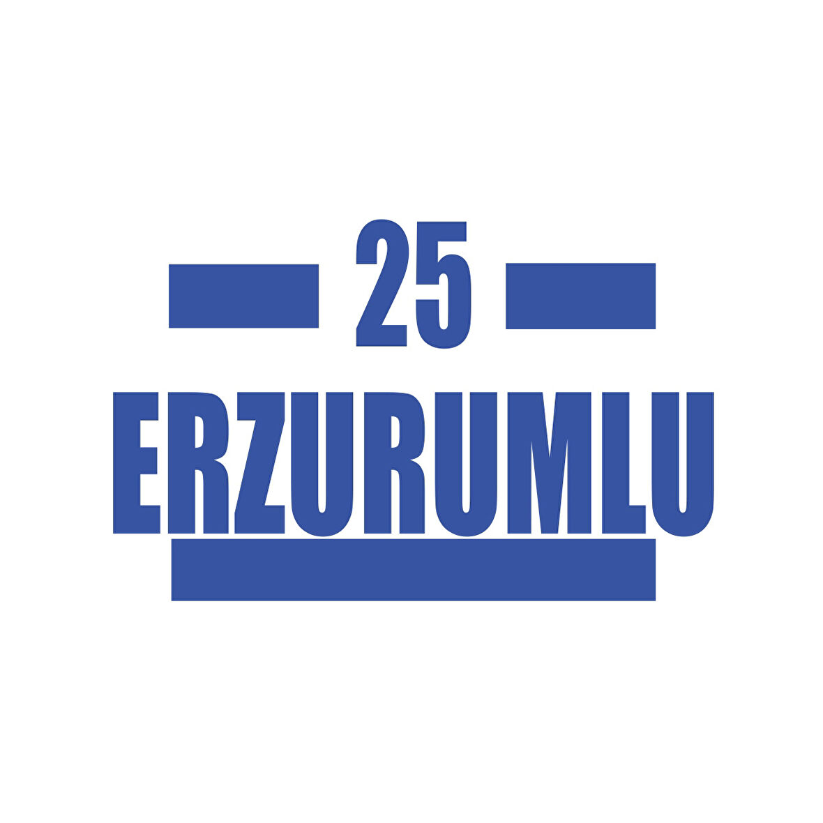 25 Erzurumlu Araba Sticker 17x17 Cm Mavi