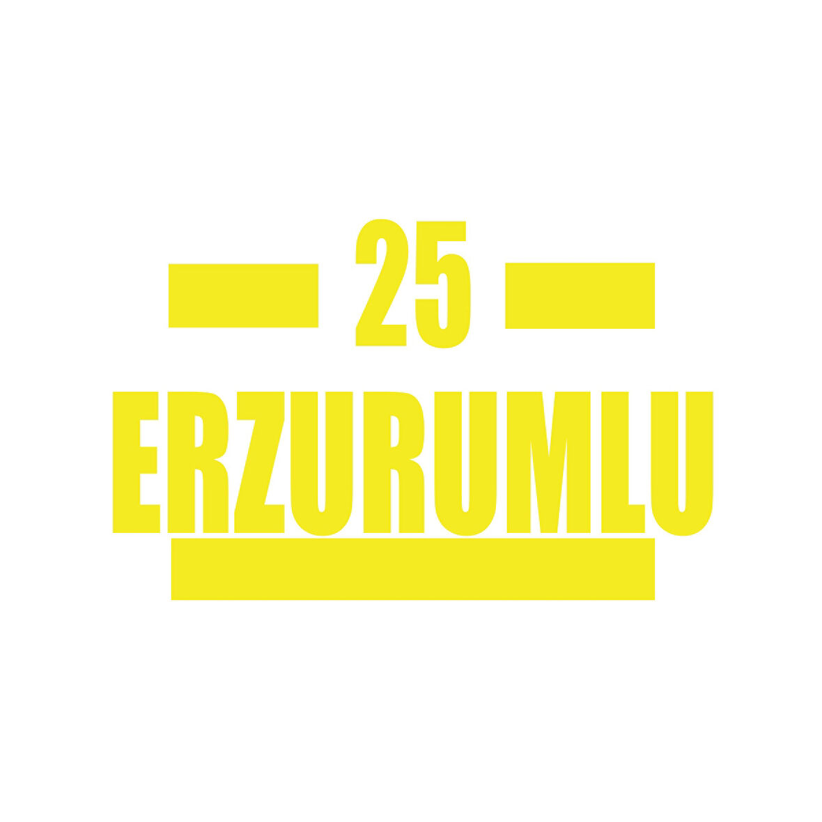 25 Erzurumlu Araba Sticker 17x17 Cm Sarı