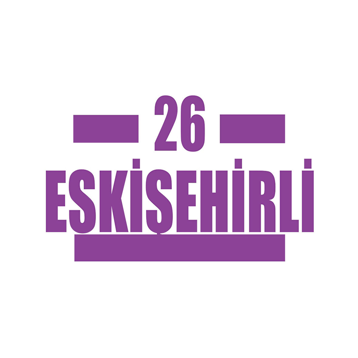 26 Eskişehirli Araba Sticker 17x17 Cm Mor