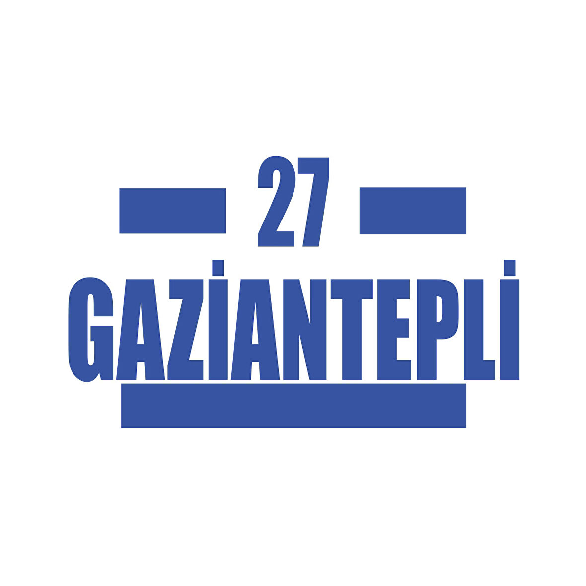 27 Gaziantepli Araba Sticker 17x17 Cm Mavi