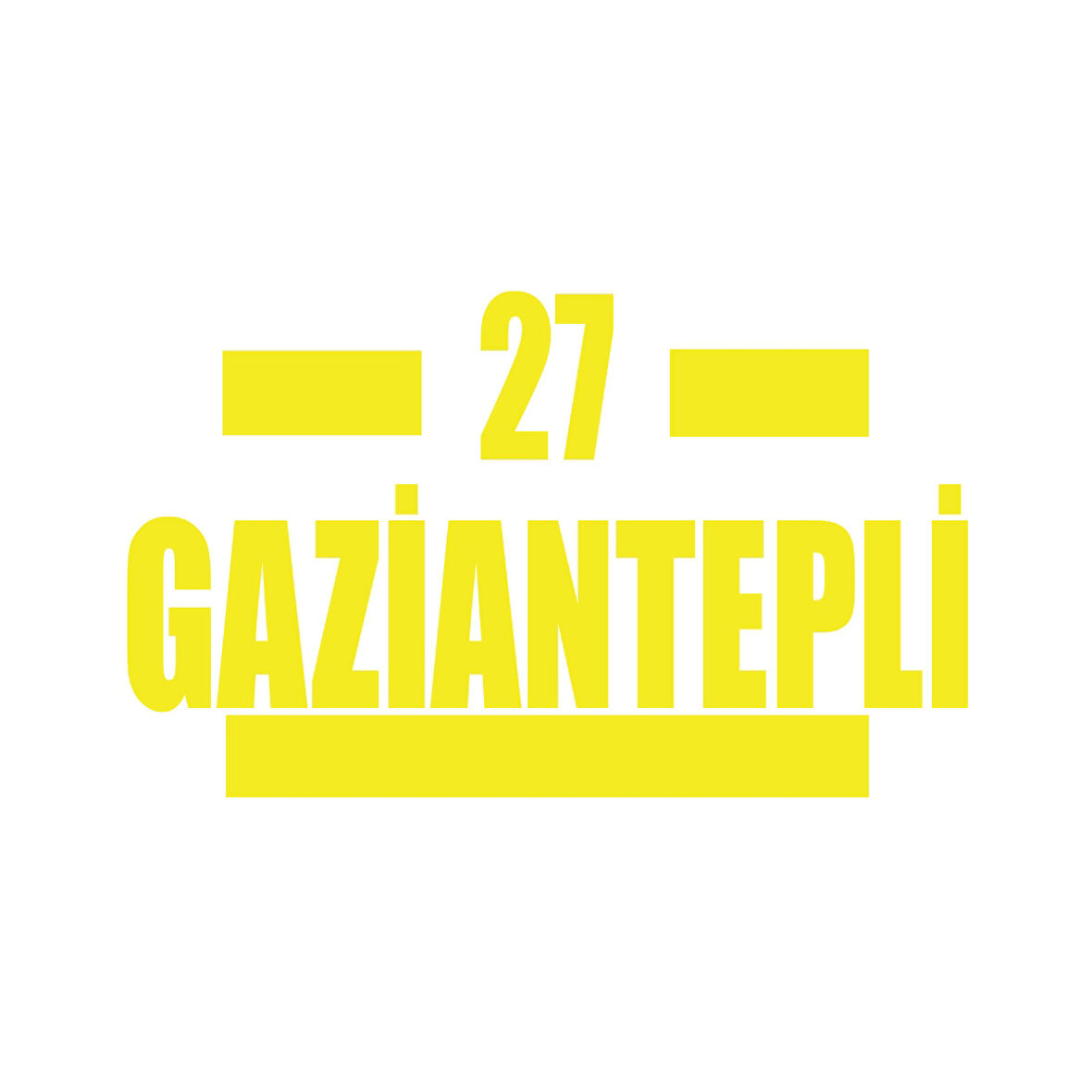 27 Gaziantepli Araba Sticker 17x17 Cm Sarı
