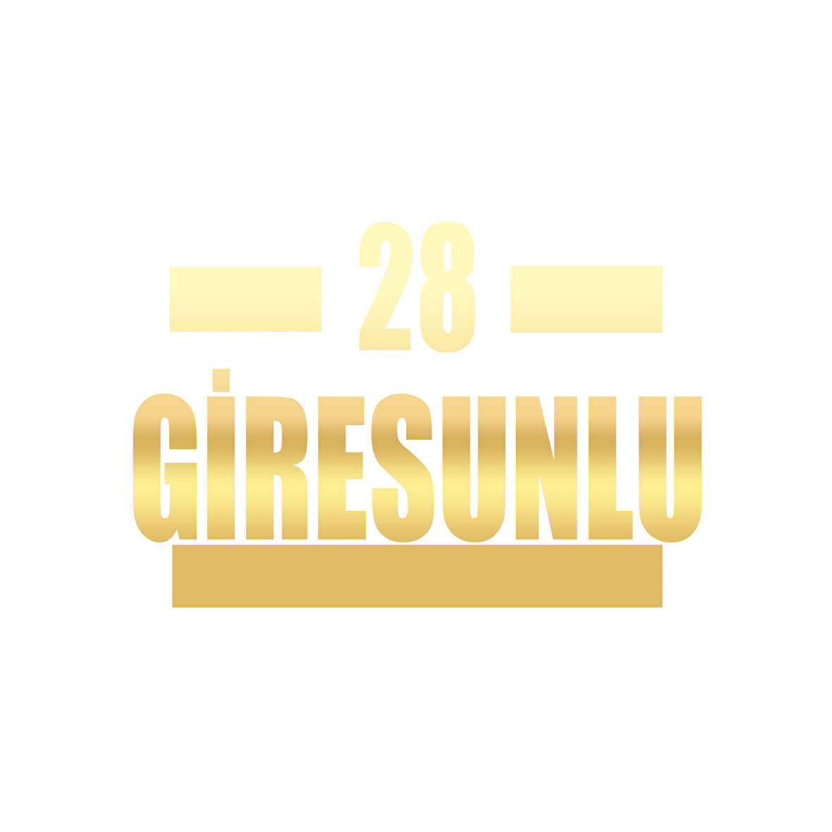 28 Giresunlu Araba Sticker 17x17 Cm Gold