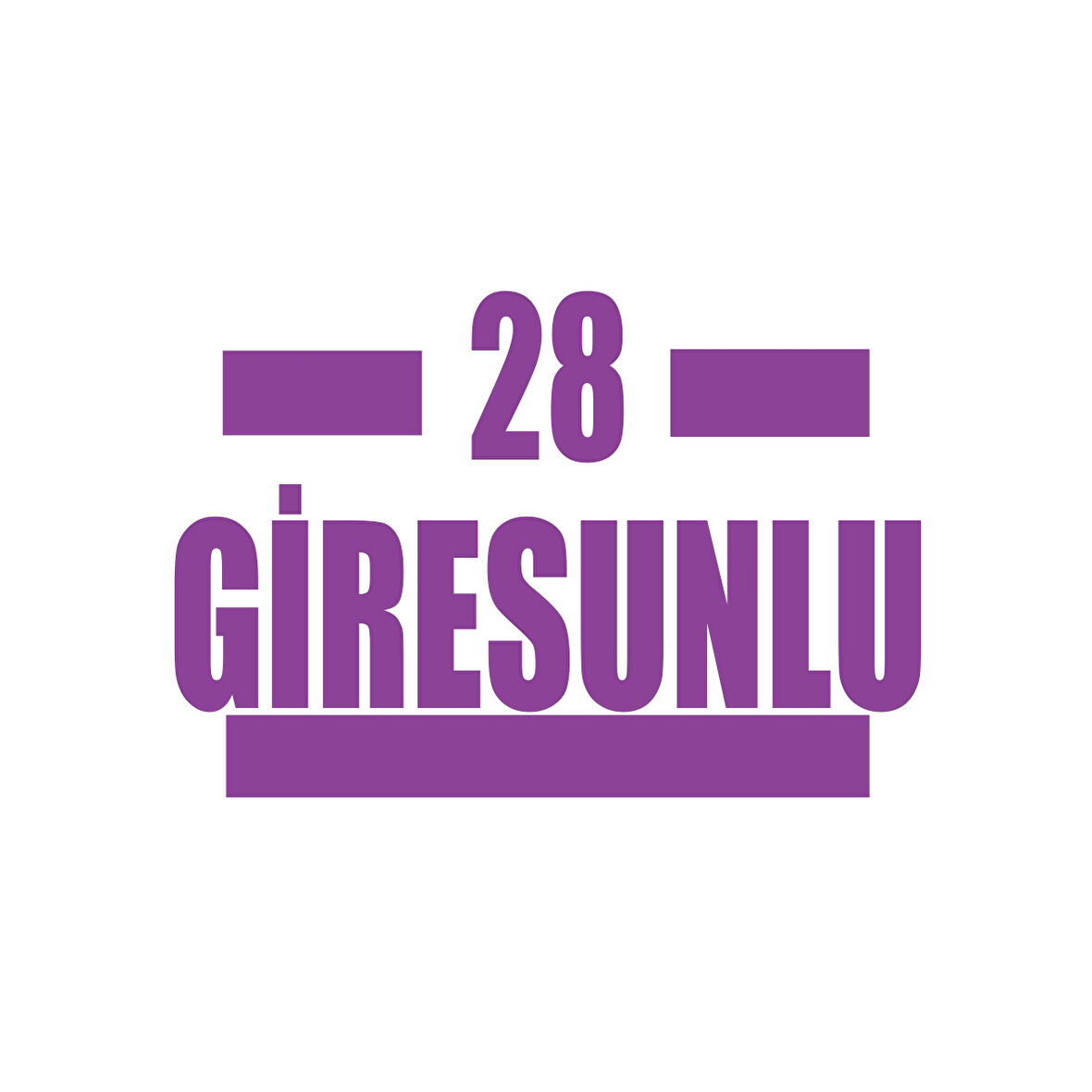 28 Giresunlu Araba Sticker 17x17 Cm Mor