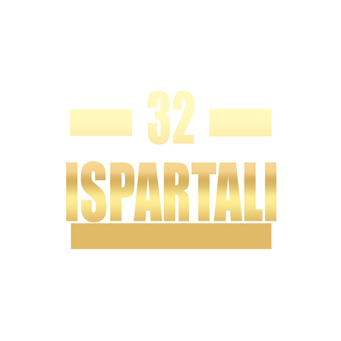 32 Ispartalı Araba Sticker 17x17 Cm Gold