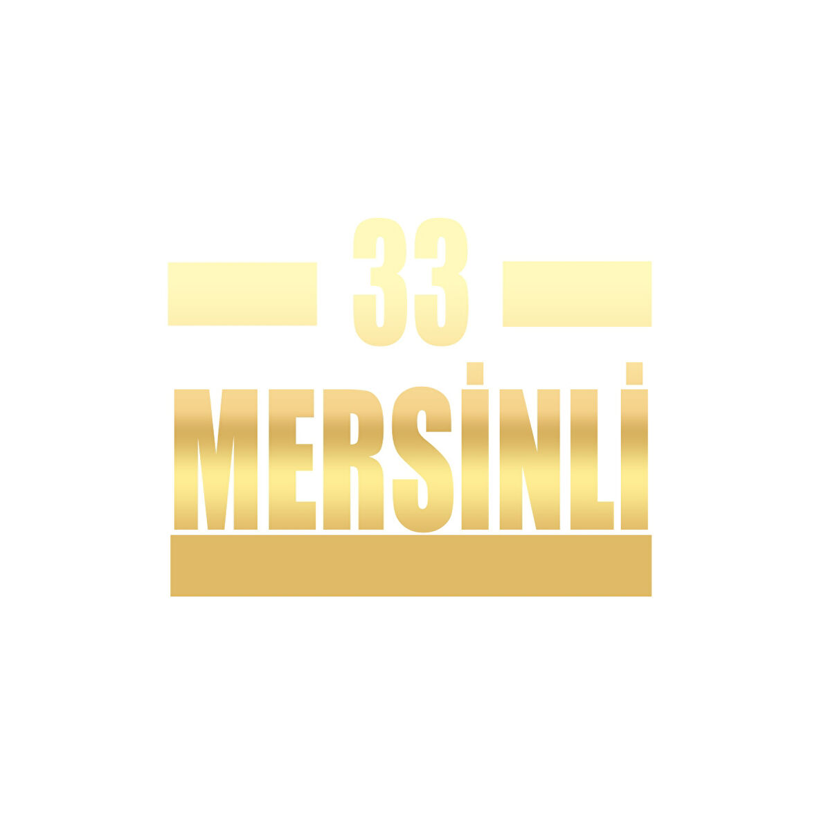33 Mersinli Araba Sticker 17x17 Cm Gold