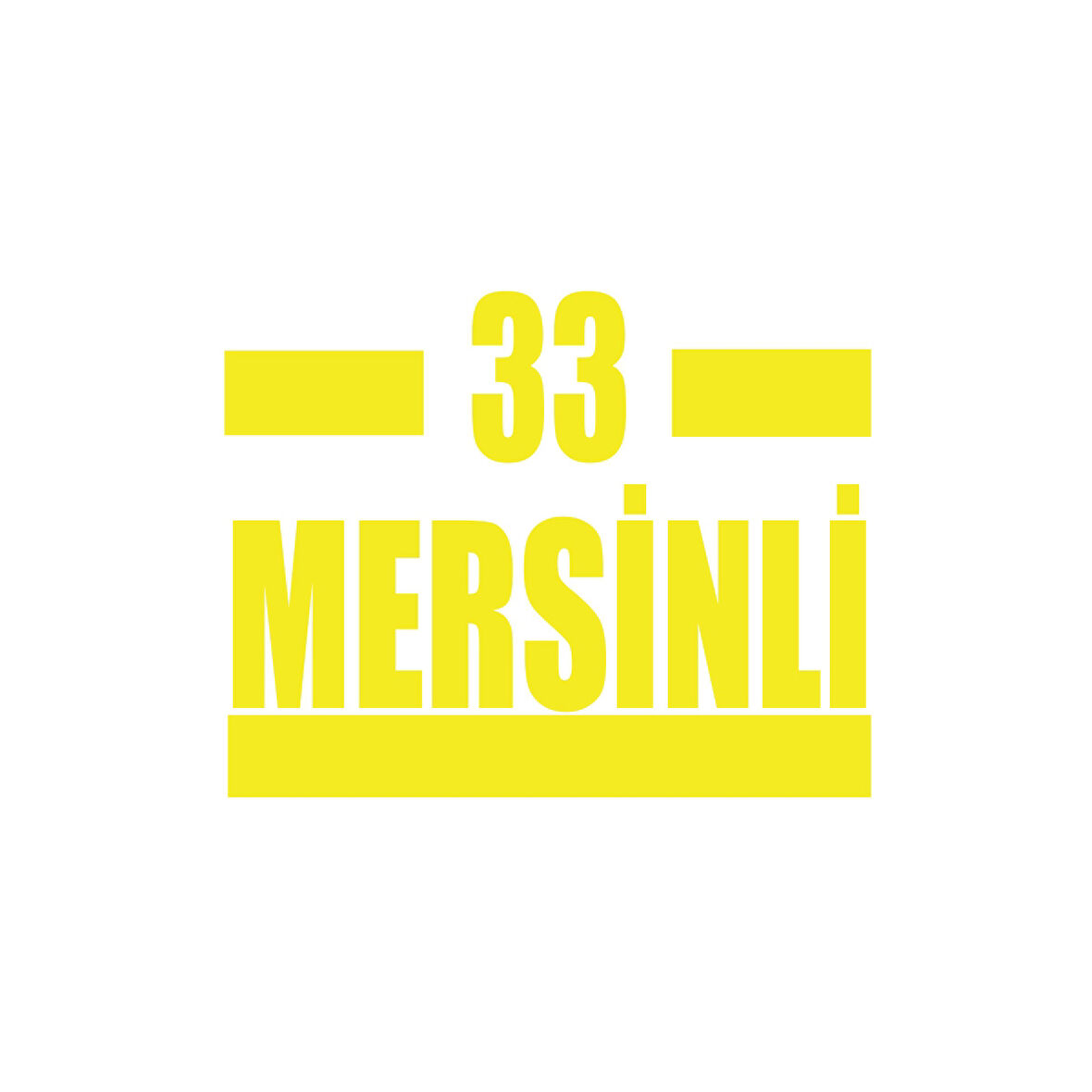 33 Mersinli Araba Sticker 17x17 Cm Sarı
