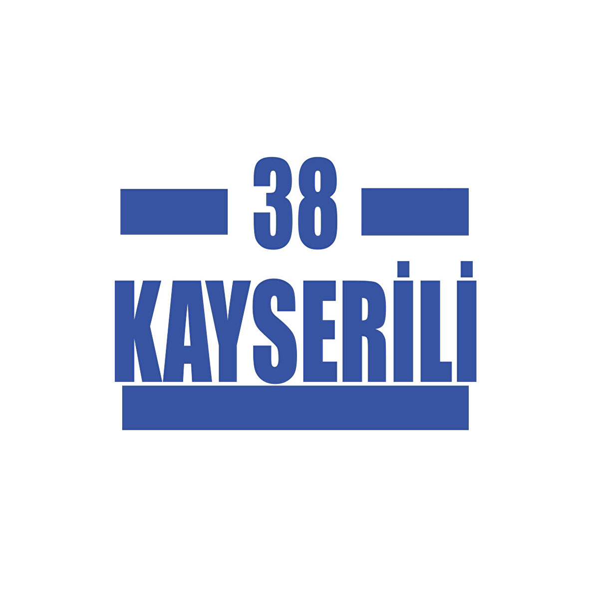 38 Kayserli Araba Sticker 17x17 Cm Mavi