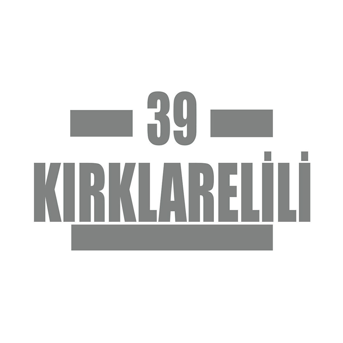 39 Kırklarelili Araba Sticker 17x17 Cm Gri