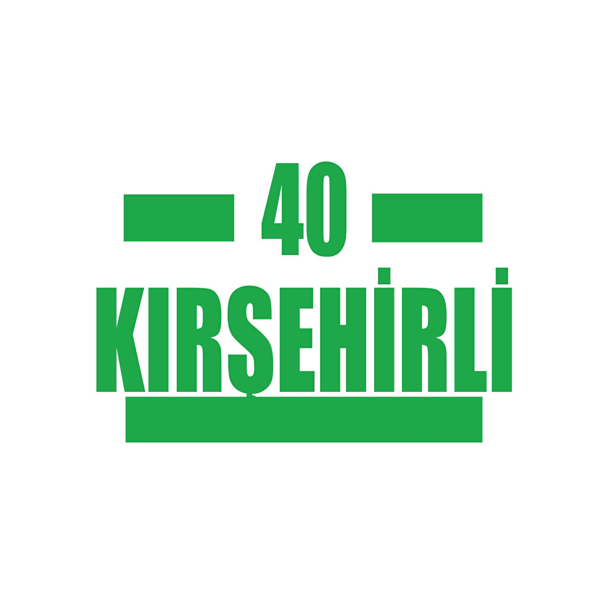 40 Kırşehirli Araba Sticker 17x17 Cm Yeşil