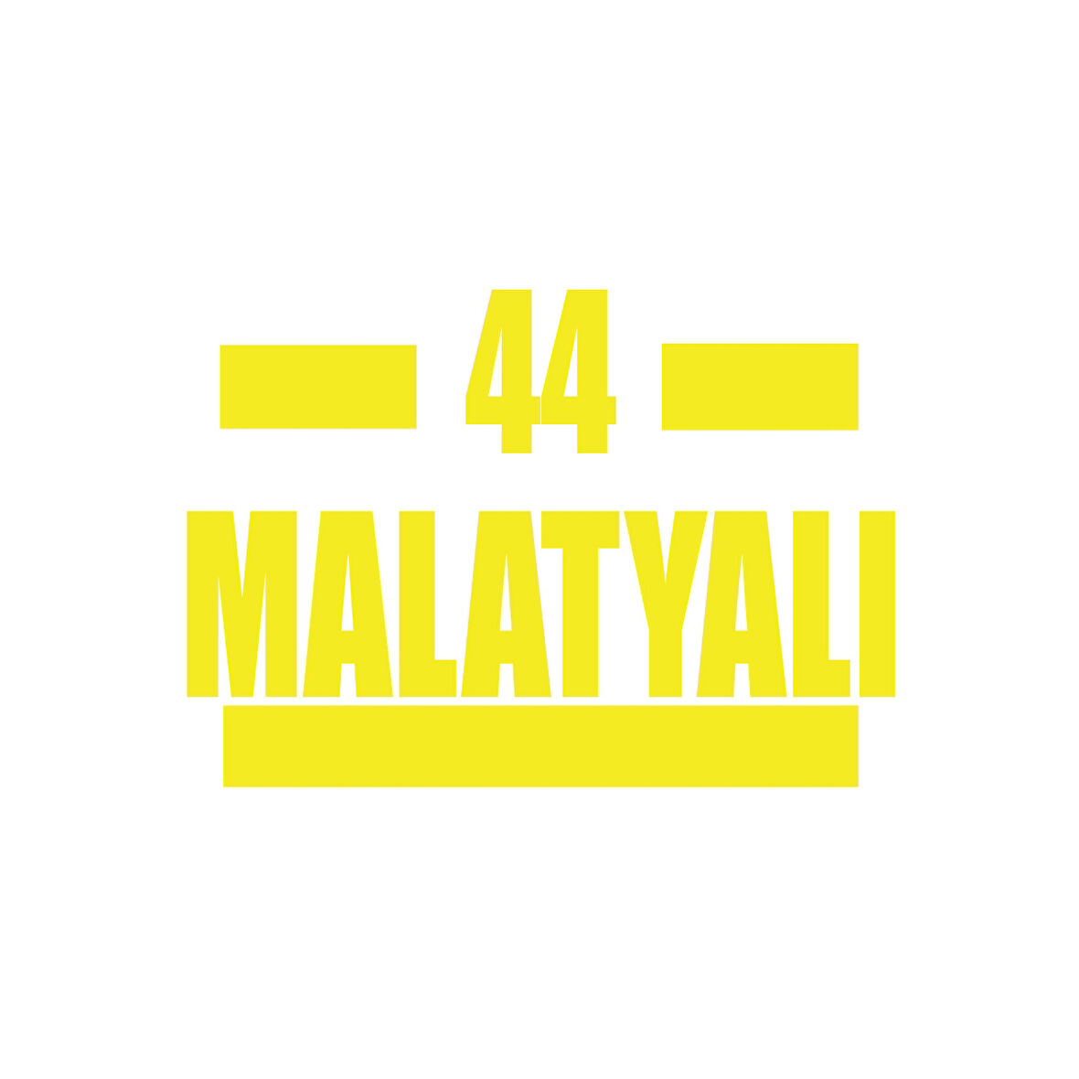 44 Malatyalı Araba Sticker 17x17 Cm Sarı