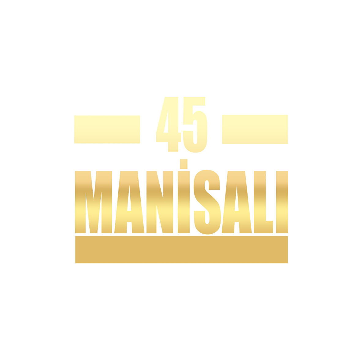 45 Manisalı Araba Sticker 17x17 Cm Gold