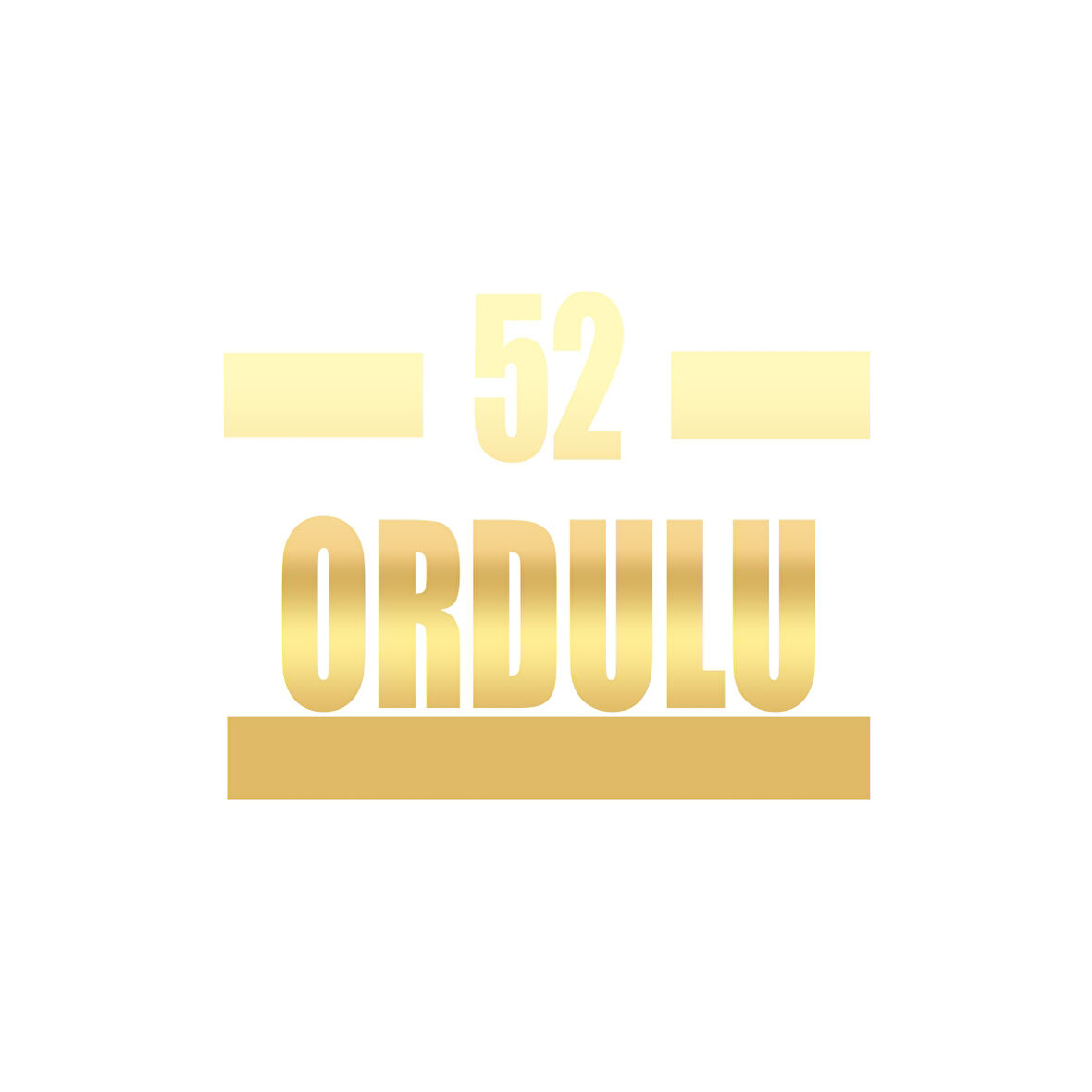 52 Ordulu Araba Sticker 17x17 Cm Gold