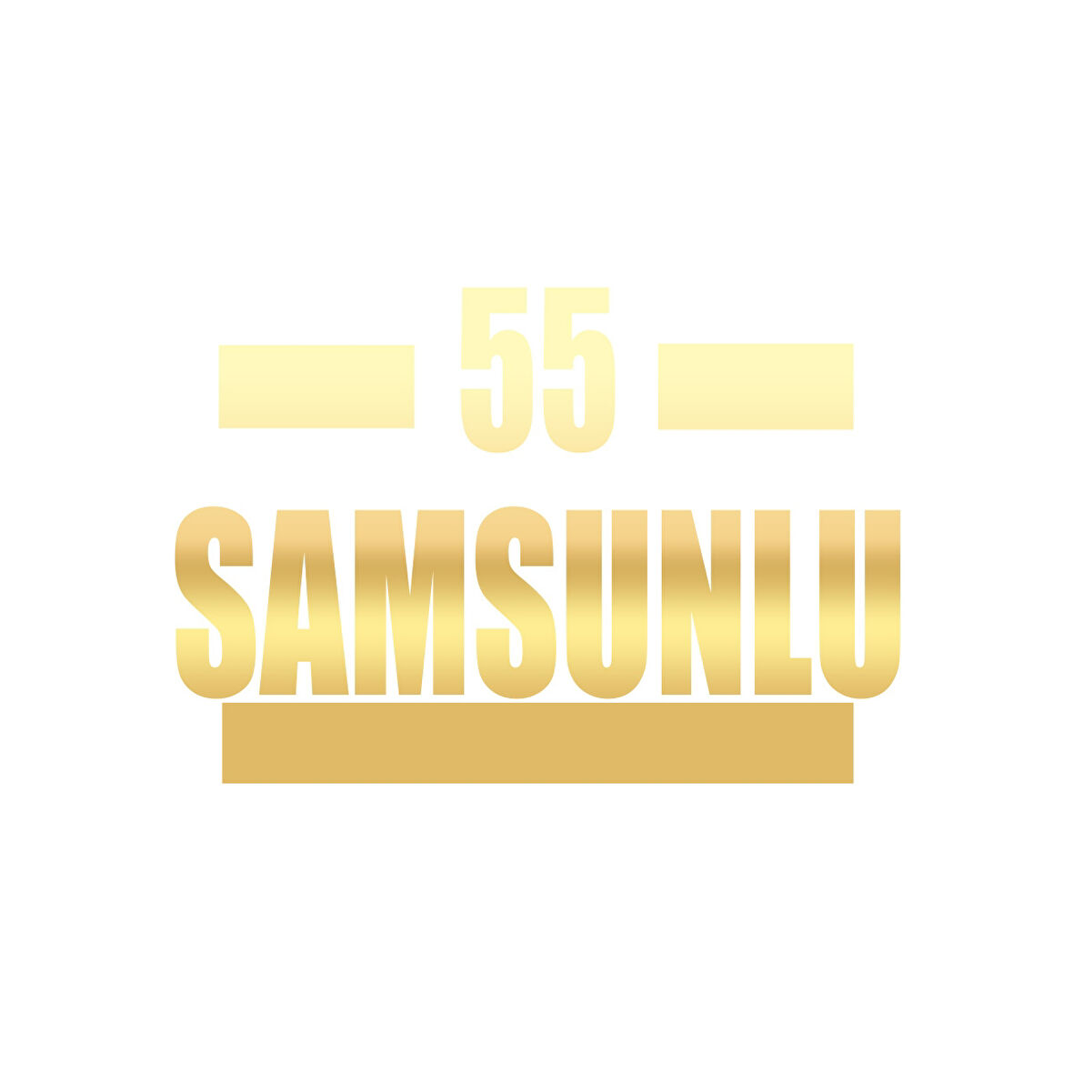55 Samsunlu Araba Sticker 17x17 Cm Gold