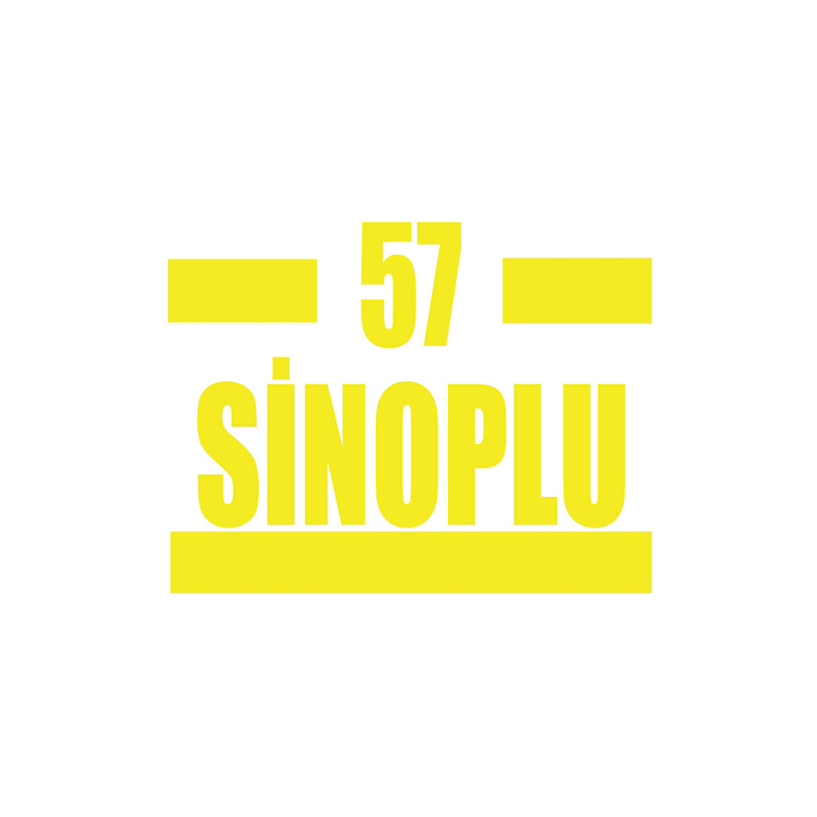 57 Sinoplu Araba Sticker 17x17 Cm Sarı