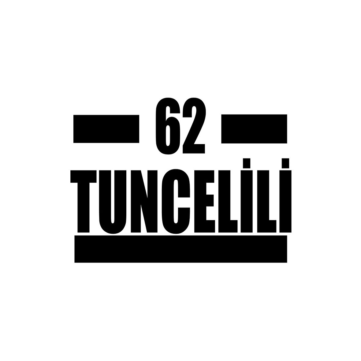 62 Tuncelili Araba Sticker 17x17 Cm Siyah