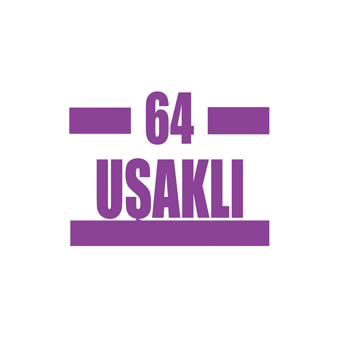 64 Uşaklı Araba Sticker 17x17 Cm Mor