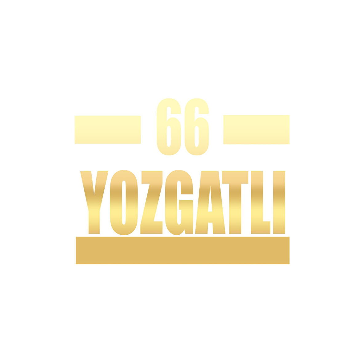 66 Yozgatlı Araba Sticker 17x17 Cm Gold