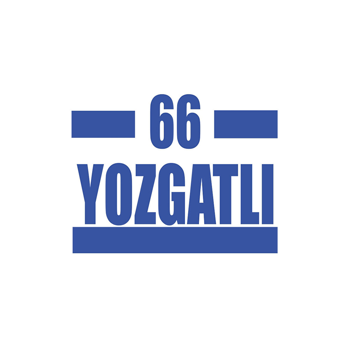 66 Yozgatlı Araba Sticker 17x17 Cm Mavi