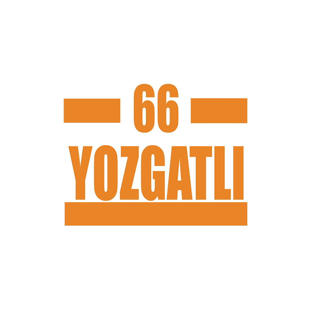 66 Yozgatlı Araba Sticker 17x17 Cm Turuncu