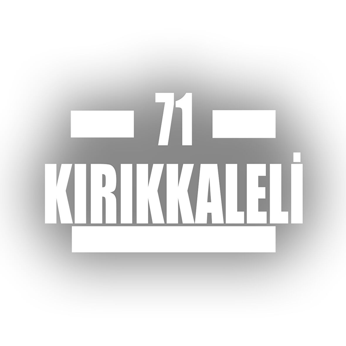 71 Kırıkkaleli Araba Sticker 17x17 Cm Beyaz