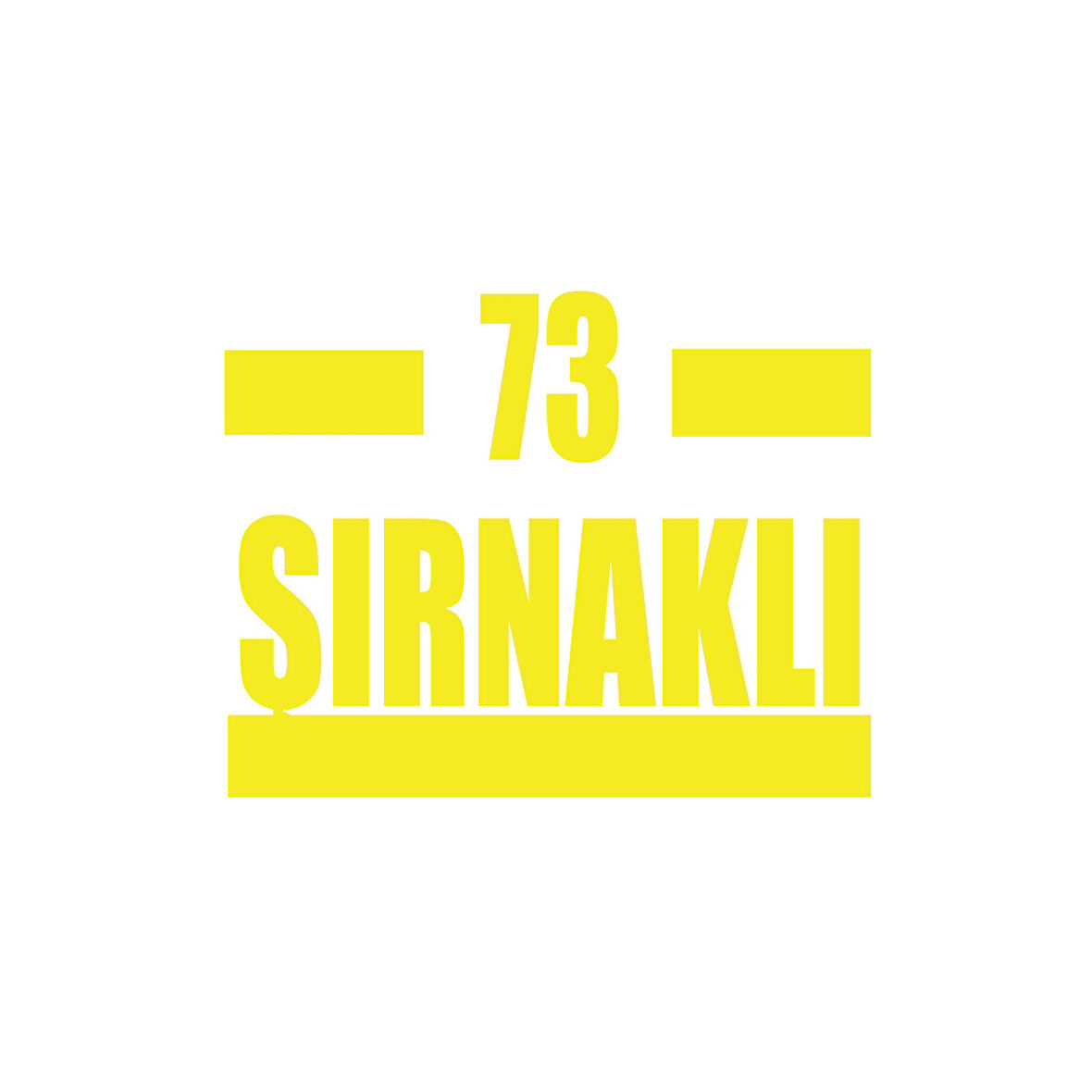 73 Şırnaklı Araba Sticker 17x17 Cm Sarı