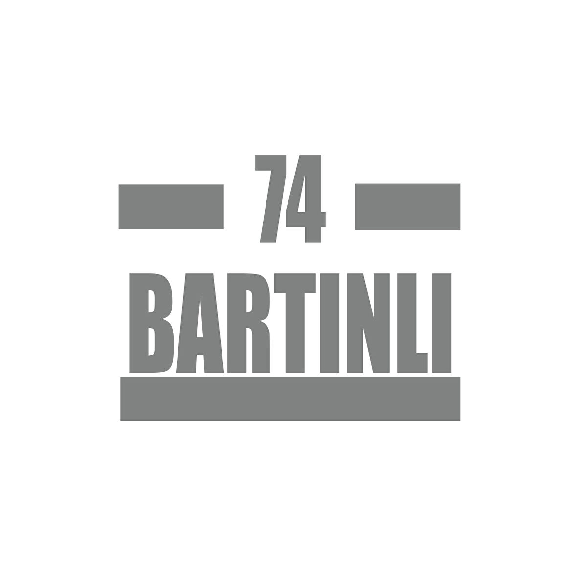 74 Bartınlı Araba Sticker 17x17 Cm Gri