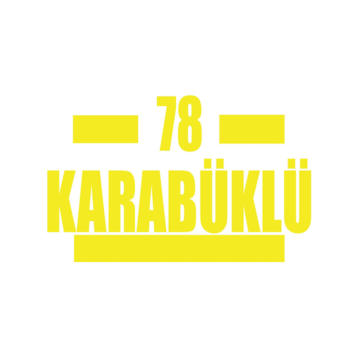 78 Karabüklü Araba Sticker 17x17 Cm Sarı