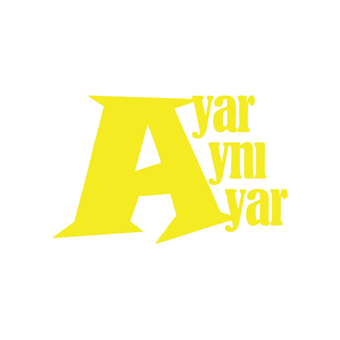 Ayar Aynı Ayar Araba Sticker 17x17 Cm Sarı