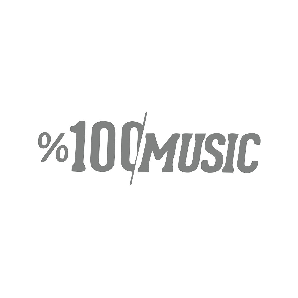 %100 Music Araba Sticker 17x17 Cm Gri
