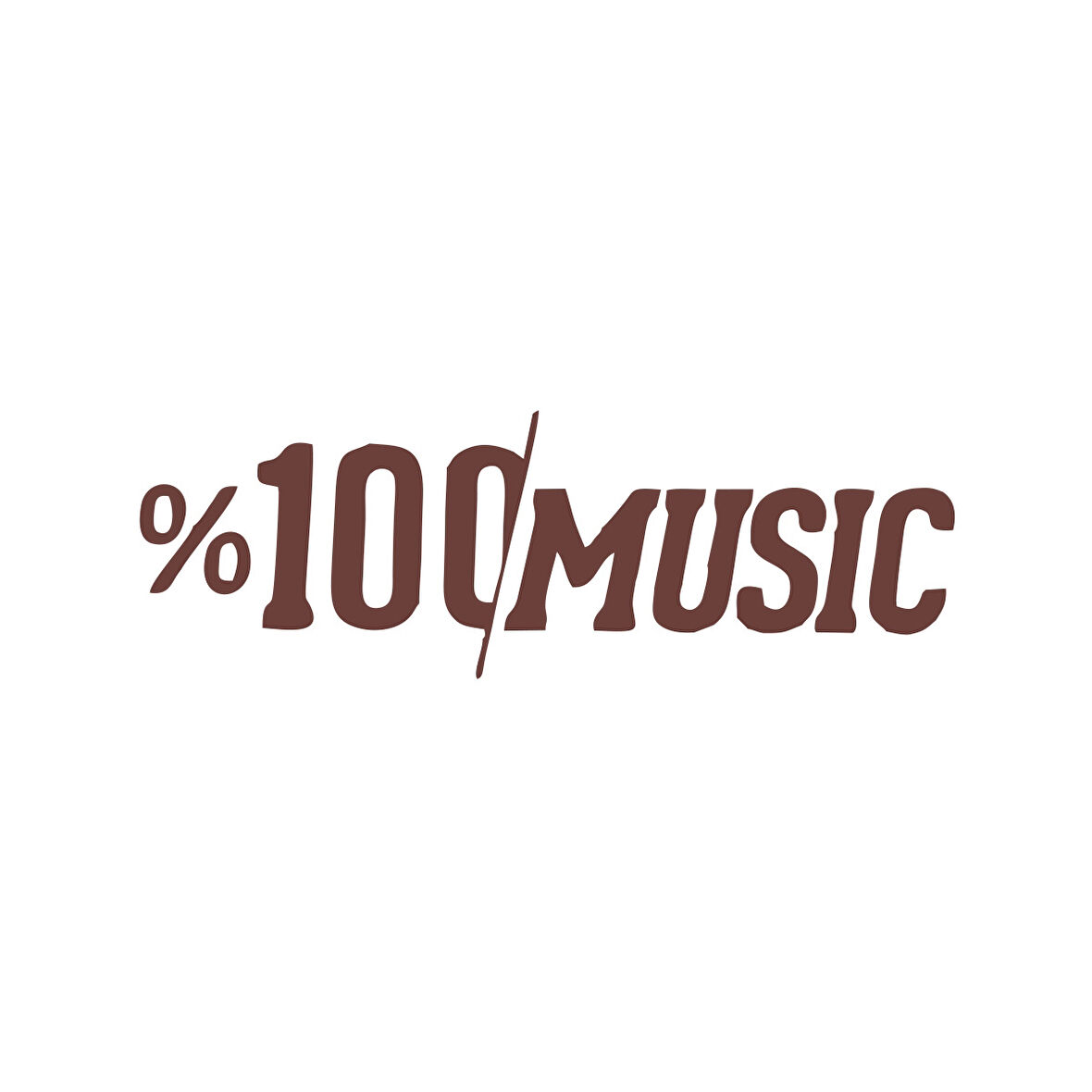%100 Music Araba Sticker 17x17 Cm Kahverengi