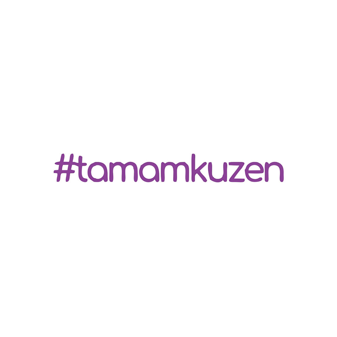 #tamamkuzen Araba Sticker 17x17 Cm Mor
