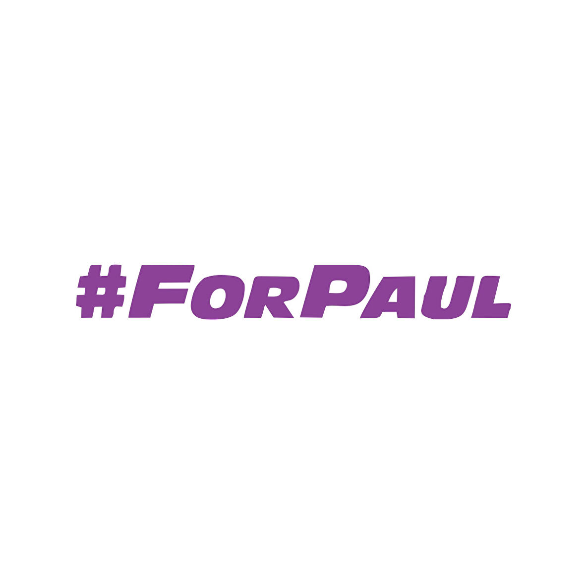 #ForPaul Araba Sticker 17x17 Cm Mor