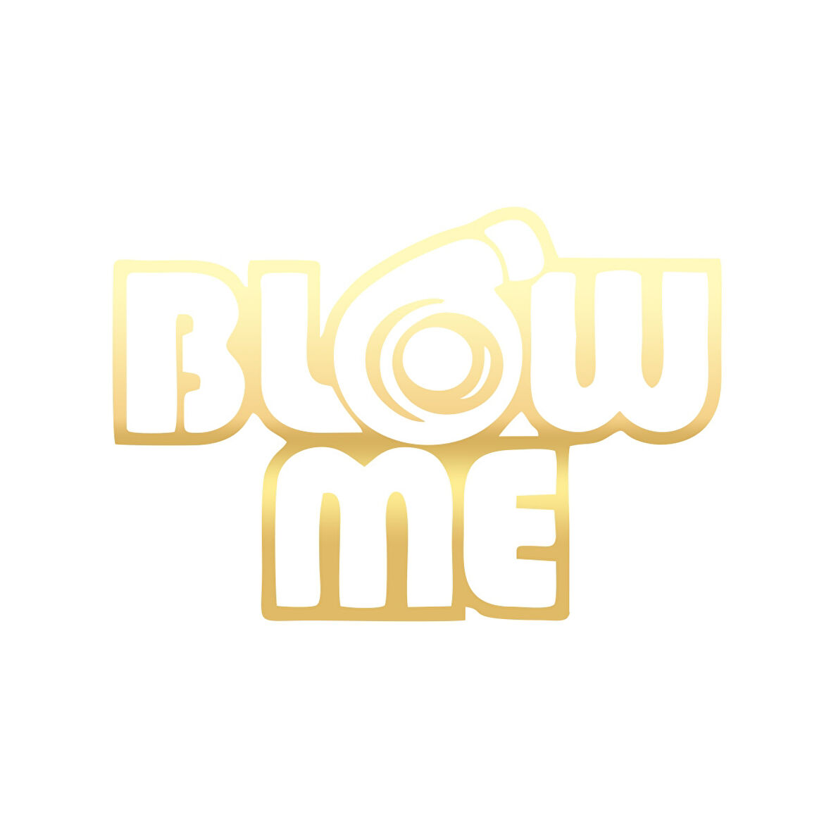 Blow Me Araba Sticker 17x17 Cm Gold