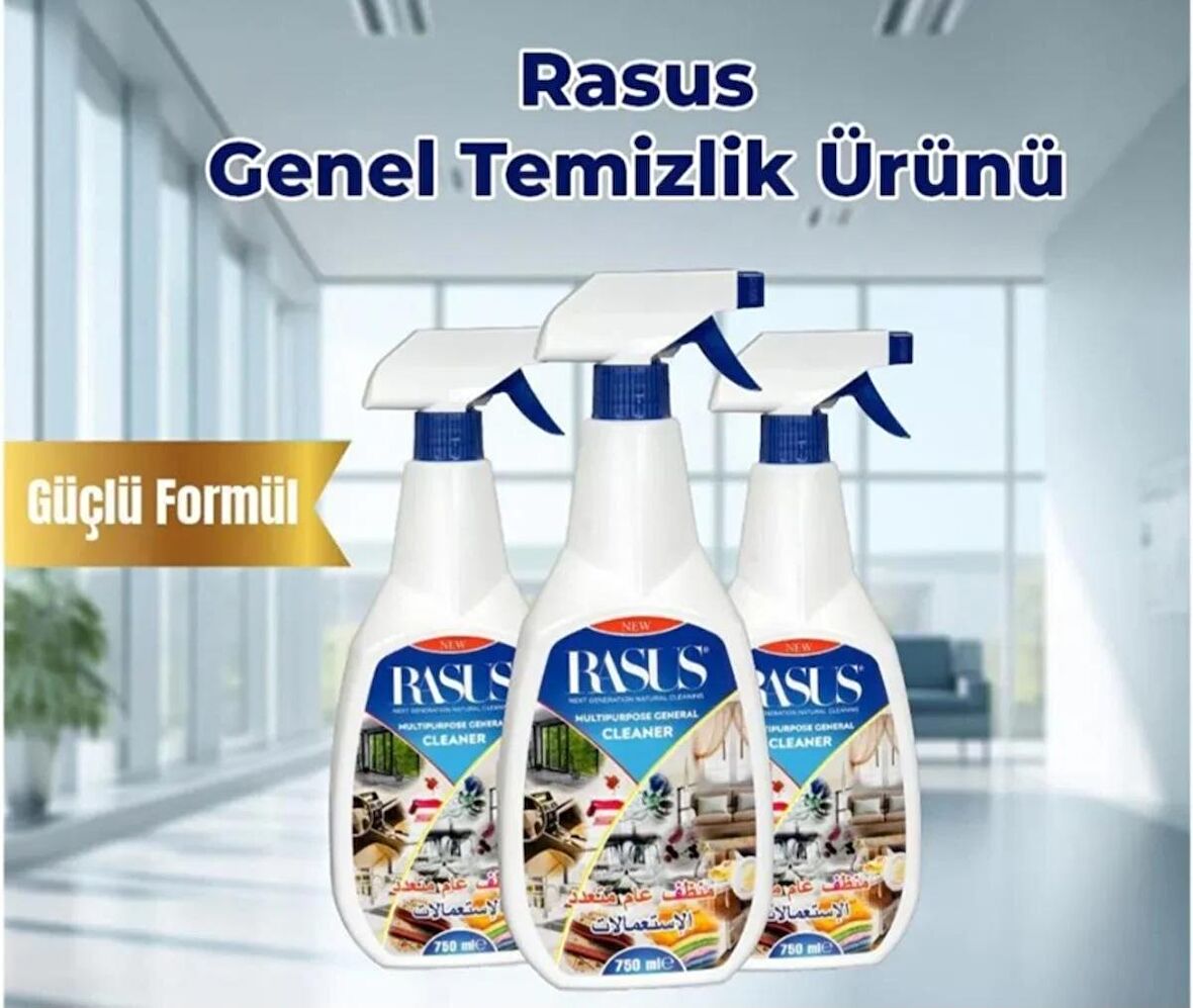 RASUS 3 LÜ ÇOK AMAÇLI GENEL TEMİZLEYİCİ ( 3 × 750 ML)